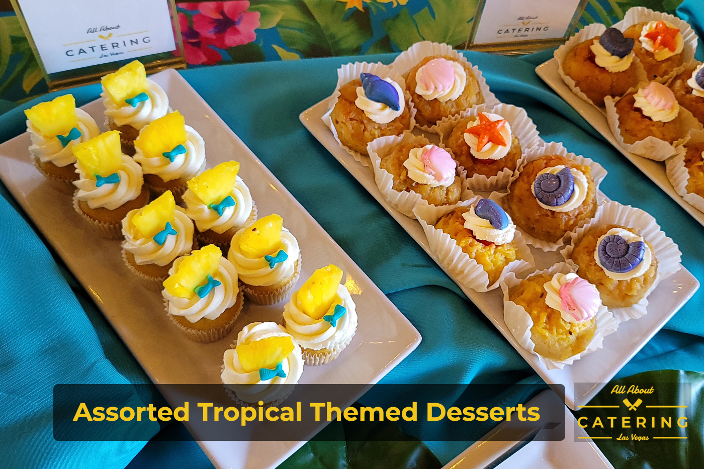 Assorted Tropical Themed Desserts wm