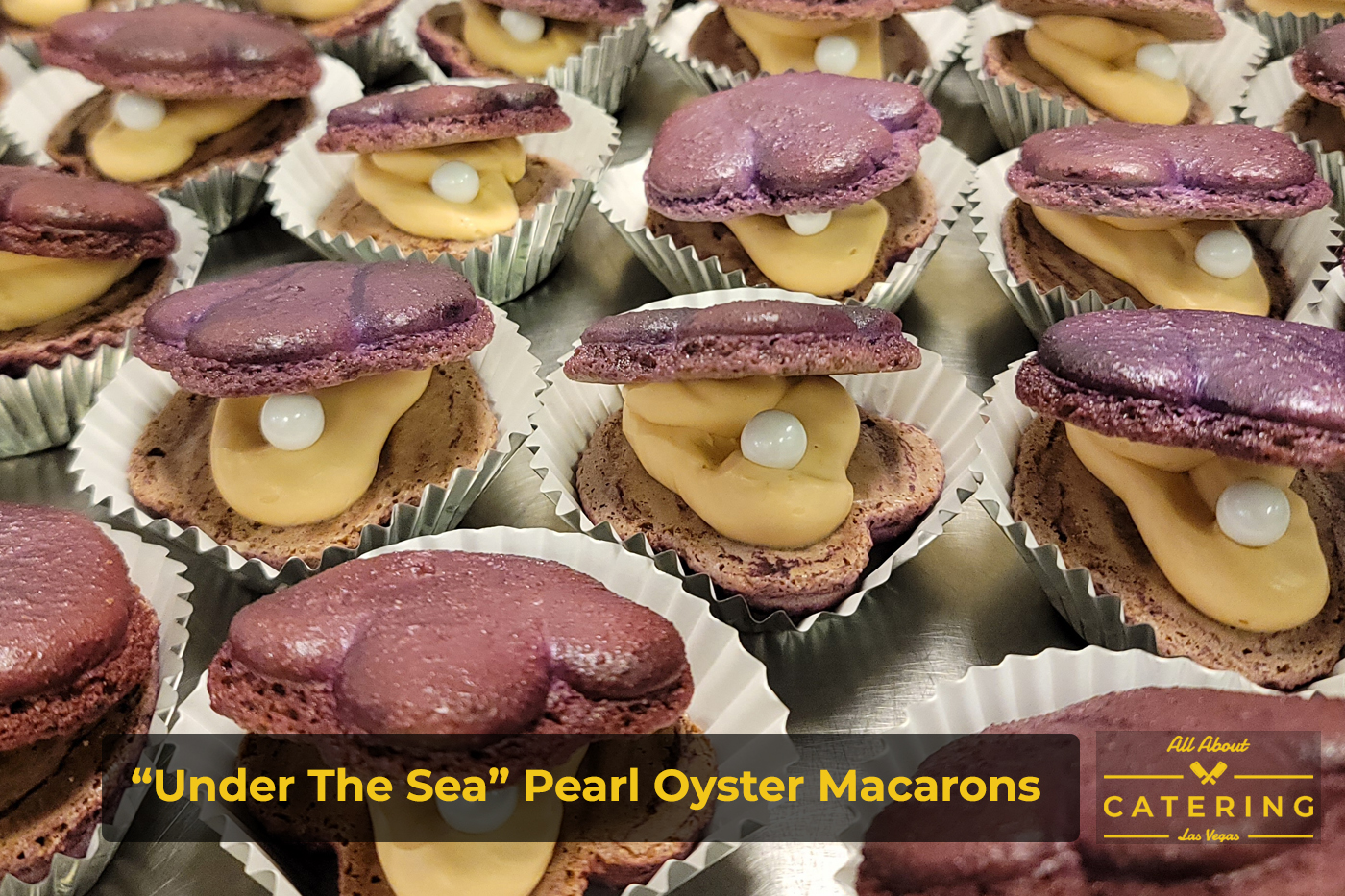 Under The Sea Pearl Oyster Macarons wm